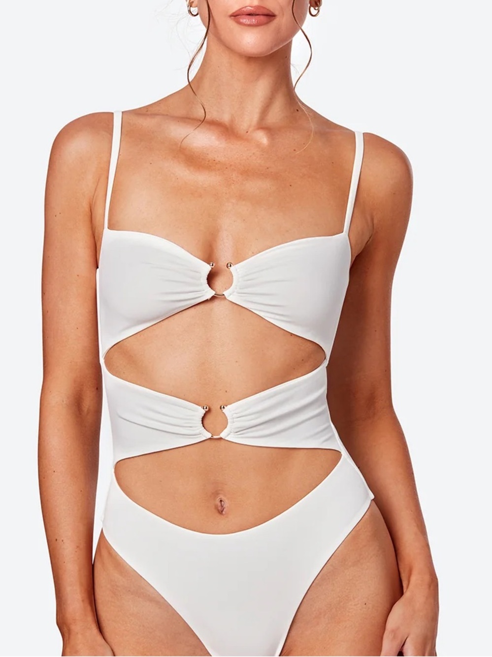 Dolce Leone Celine One Piece Swimsuit Ivory Size Small NWT